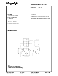 AM2520SURC09 datasheet: Subminiature solid state lamp. Hyper red (peak wavelength 640 nm). Lens type water clear. AM2520SURC09