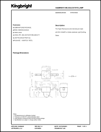 AM2520SURCK08 datasheet: Subminiature solid state lamp. Hyper red (peak wavelength 640 nm). Lens type water clear. AM2520SURCK08