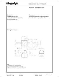 AM2520SYC02 datasheet: Subminiature solid state lamp. Super bright yellow (peak wavelength 590 nm). Lens type water clear. AM2520SYC02