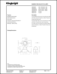 AM2520ID03 datasheet: Subminiature solid state lamp. High efficiency red (peak wavelength 627 nm). Lens type red diffused. AM2520ID03