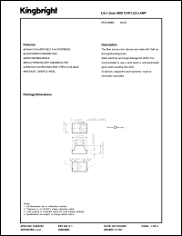 AP2012MBC datasheet: 2.0 x 1.2mm SMD chip LED lamp. Blue. Peak wavelength 430 nm. Lens type water clear. AP2012MBC