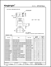 APC3216YD datasheet: 3.2 x 1.6 mm SMD chip LED. Yellow. Lens type yellow diffused . APC3216YD