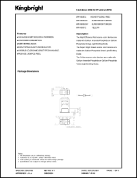 APH1608YC datasheet: 1.6 x 0.8 mm SMD chip LED lamp. Yellow (peak wavelength 590nm). Lens type water clear. APH1608YC