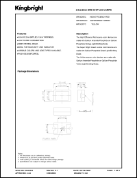 APK3020EC datasheet: 3.0 x 2.0 mm SMD chip LED lamp. High efficiency red (peak wavelength 627 nm). Lens type water clear. APK3020EC