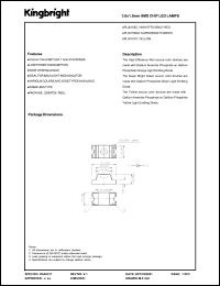 APL3015EC datasheet: 3.0 x 1.5 mm SMD chip LED lamp. High efficiency red (peak wavelength 627 nm). Lens type water clear. APL3015EC