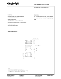 APL3015SRCPRV datasheet: 3.0 x 1.5 mm SMD chip LED lamp. Super bright red (peak wavelength 660 nm). Lens type water clear. APL3015SRCPRV