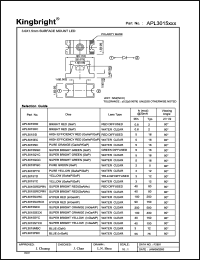 APL3015HD datasheet: 3.0 x 1.5 mm surface mount led. Bright red. Lens type red diffused. APL3015HD