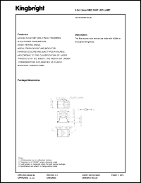 APT2012PBC datasheet: 2.0 x 1.2 mm SMD chip LED lamp. Blue (peak wavelength 468 nm). Lens type water clear. APT2012PBC