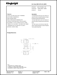 APT2012EC datasheet: 2.0 x 1.2 mm SMD chip LED lamp. High efficiency red (peak wavwlength 627 nm). Lens type water clear. APT2012EC