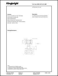 APTR3216QYW datasheet: 3.2 x 1.6 mm SMD chip LED lamp. Yellow (peak wavelength 565 nm). Lens type white diffused. APTR3216QYW