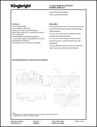 CC04-41EWA datasheet: 10.16 mm (0.41 inch) four digit numeric display. High efficiency red. CC04-41EWA