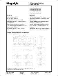 CC56-21EWA datasheet: 6.2 mm (0.25 inch) four digit numeric display. High efficiency red. CC56-21EWA