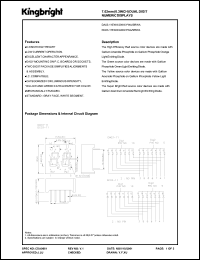 DA03-11EWA datasheet: 7.62 mm (0.31 inch) dual digit numeric display. High efficiency red. DA03-11EWA