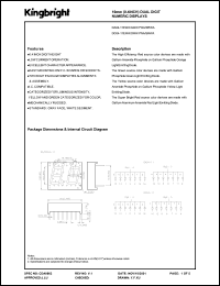 DC04-11GWA datasheet: 10 mm (0.41 inch) dual digit numeric display. Green. DC04-11GWA