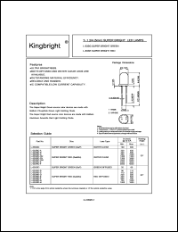 L-53SRC-DU datasheet: T-1 3/4 (5mm) Super bright LED lamp. Super bright red. Lens type water clear. L-53SRC-DU