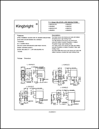 L-934CA/2SRD-90 datasheet: T-1 (3mm) Bi-level LED indicator. Super bright red. Lens type red diffused. L-934CA/2SRD-90