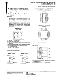 SNJ54LS279AFK datasheet:  QUADRUPLE S(/)-R(/) LATCHES SNJ54LS279AFK