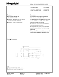 L103ID datasheet: 2 x 5 mm rectangular solid lamp. High efficiency red. Lens type red diffused. L103ID