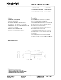 L113EDT datasheet: 2 x 5 mm rectangular solid lamp. Orange. Lens type orange diffused. L113EDT