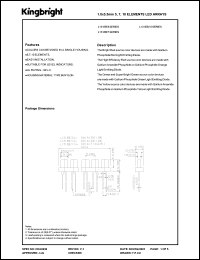 L131EB/7HD datasheet: 1.8 x 5.3 mm, 7 elements LED array. Bright red. Lens type red diffused. L131EB/7HD