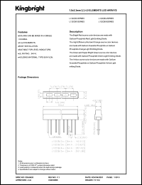 L132CB/2GD datasheet: 1.8 x 5.3 mm, 2 elements LED array. Green. Lens type green diffused. L132CB/2GD