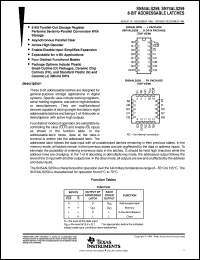 SN74ALS259DR datasheet:  OCTAL ADDRESSABLE LATCHES SN74ALS259DR