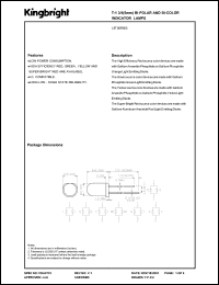 L57YYD datasheet: T-1 3/4 (5mm) bi-polar and  bi-color indicator lamp. Yellow, yellow. Lens type yellow diffused. L57YYD