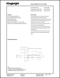 L704ID datasheet: 3 x 3 mm square top LED lamp. High efficiency red. Lens type red diffused. L704ID