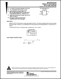 SN74CBTD1G125DBVR datasheet:  SINGLE FET BUS SWITCH WITH LEVEL SHIFTING SN74CBTD1G125DBVR