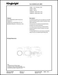 L796BYD datasheet: 8 mm blinking LED lamp. Yellow. Lens type yellow diffused. L796BYD