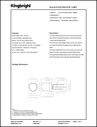 L799SRSGW/CC datasheet: 8 mm bi-color indicator lamp. Super bright red, super bright green. Lens type white diffused. L799SRSGW/CC