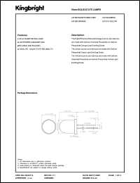 L813ED datasheet: 10 mm solid state lamp. Orange. Lens type orange diffused. L813ED