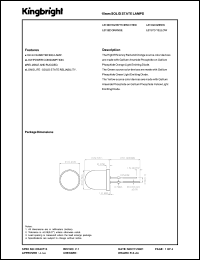 L813GD datasheet: 10 mm solid state lamp. Green. Lens type green diffused. L813GD