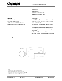 L816BYD datasheet: 10 mm blinking LED lamp. Yellow. Lens type yellow diffused. L816BYD