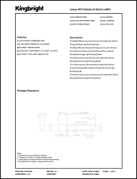 L914GD datasheet: 2 x 3 mm rectangular solid lamp. Green. Lens type green diffused. L914GD