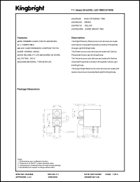 L934FN/2ID datasheet: T-1 (3 mm) bi-level LED indicator. High efficiency red. Lens type red diffused. L934FN/2ID