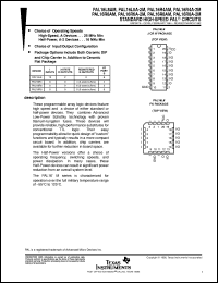 PAL16L8A-2MWB datasheet:  STANDARD HIGH-SPEED PAL(R) CIRCUITS PAL16L8A-2MWB