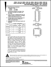 TIBPAL16L8-20MJB datasheet:  HIGH-PERFORMANCE IMPACT(TM) PAL(R) CIRCUITS TIBPAL16L8-20MJB