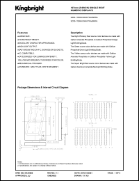 SC50-11YWA datasheet: 127 mm (5.0 inch) single digit numeric display. Yellow. SC50-11YWA