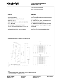 SC50-11EWA datasheet: 127 mm (5.0 inch) single digit numeric display. High efficiency red. SC50-11EWA