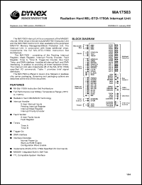 MAQ17503FC datasheet: Radiation hard MIL-STD-1750A interrupt unit MAQ17503FC