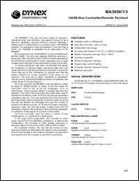 MAS3690CL datasheet: 1553B bus controller/remote terminal MAS3690CL