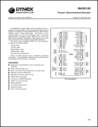 MAR28140NE datasheet: Packet telecommand decoder MAR28140NE