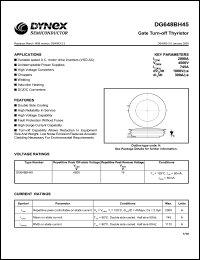 DG648BH45 datasheet: 2000A, 4500V gate turn-off thyristor DG648BH45