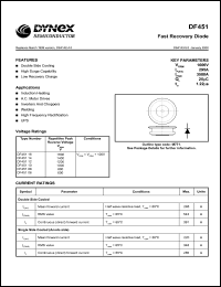 DF45114 datasheet: 1400V fast recovery diode DF45114