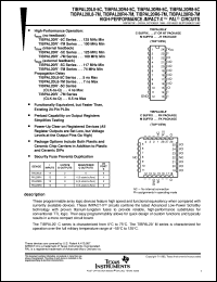 TIBPAL20L8-5CFN datasheet:  HIGH-PERFORMANCE IMPACT-X(TM) PAL(R) CIRCUITS TIBPAL20L8-5CFN