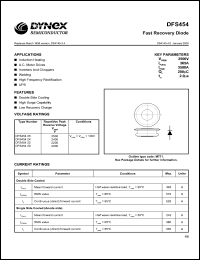 DSF45424 datasheet: 2400V fast recovery diode DSF45424