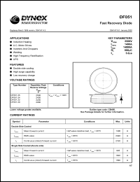 DF05122 datasheet: 2200V fast recovery diode DF05122