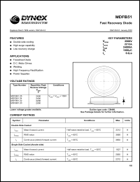 MDFB5125 datasheet: 2500V fast recovery diode MDFB5125