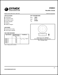 DNB6315 datasheet: 1500V rectifier diode DNB6315